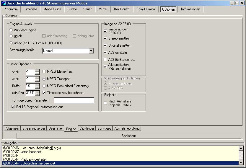 meine jtg settings