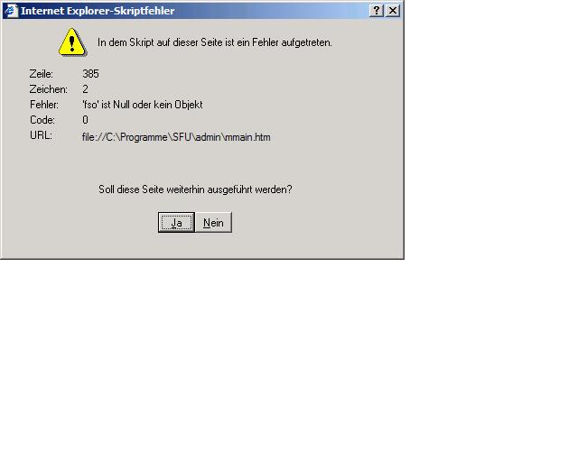 Script Fehler Meldung