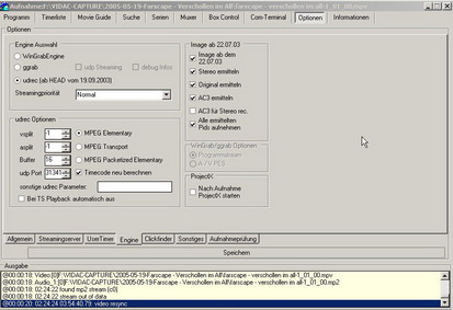 Engine settings